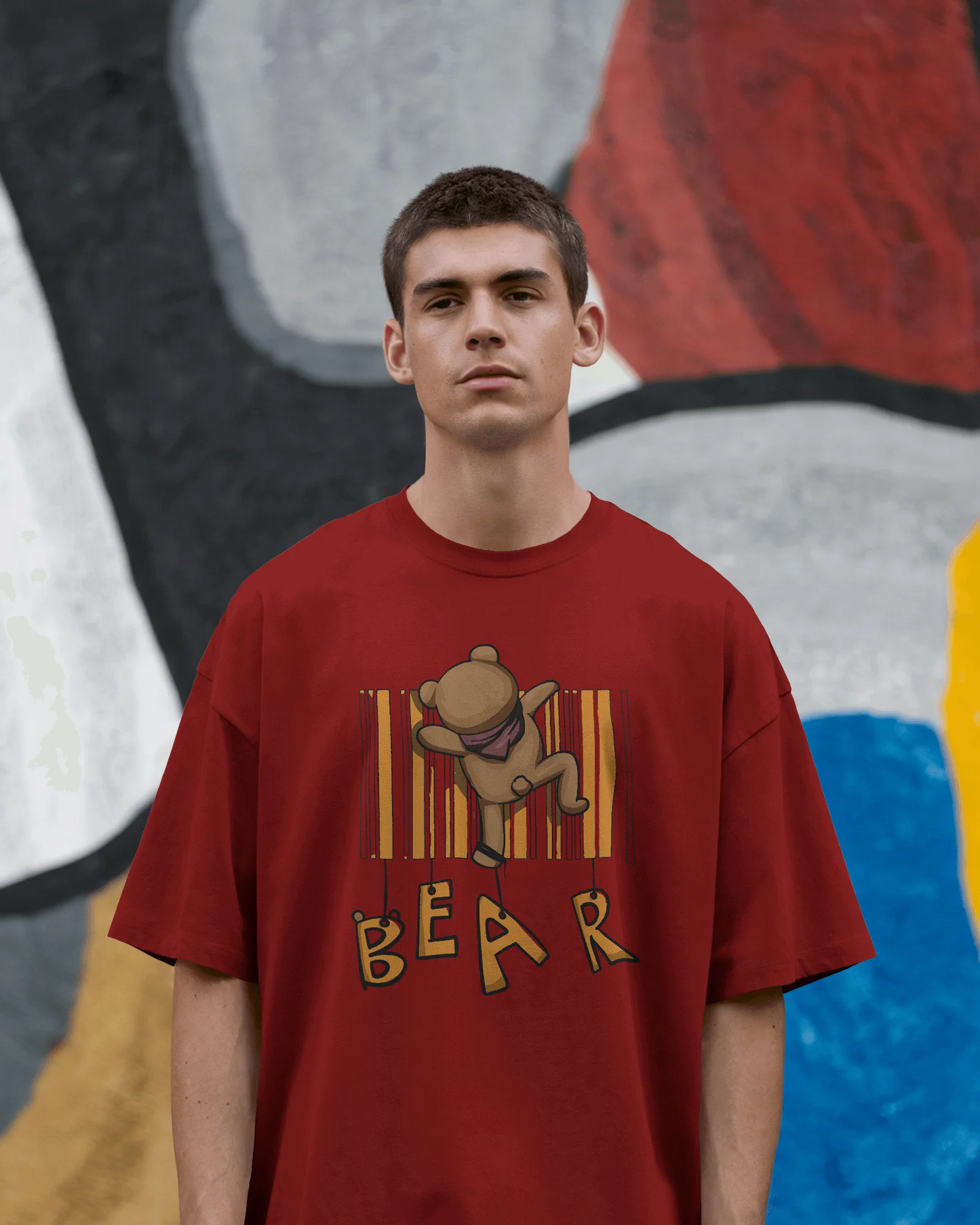 Climbing Bear | Men Oversized T-Shirt