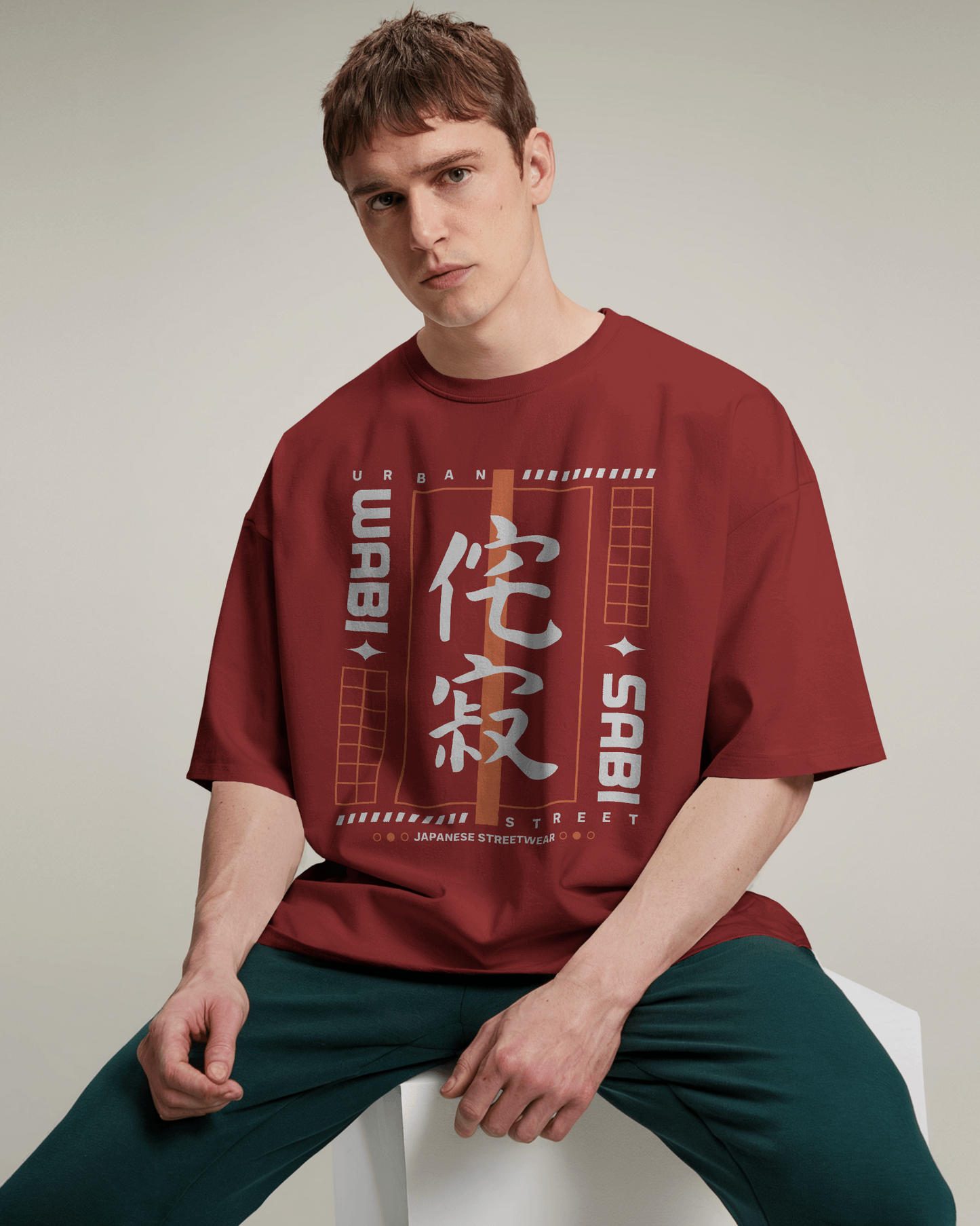 Japanese Streetwear Wabi Sabi | Men Oversized T-Shirt