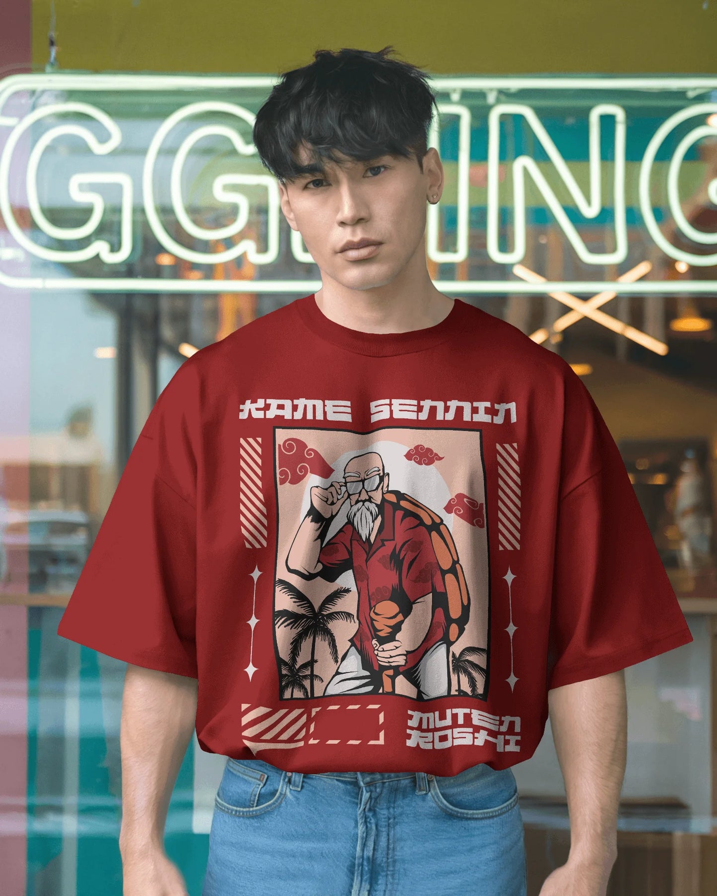 Kame Sennin | Men Oversized T-Shirt