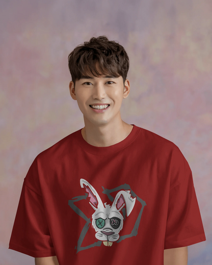 Rabbit vision | Men Oversized T-Shirt