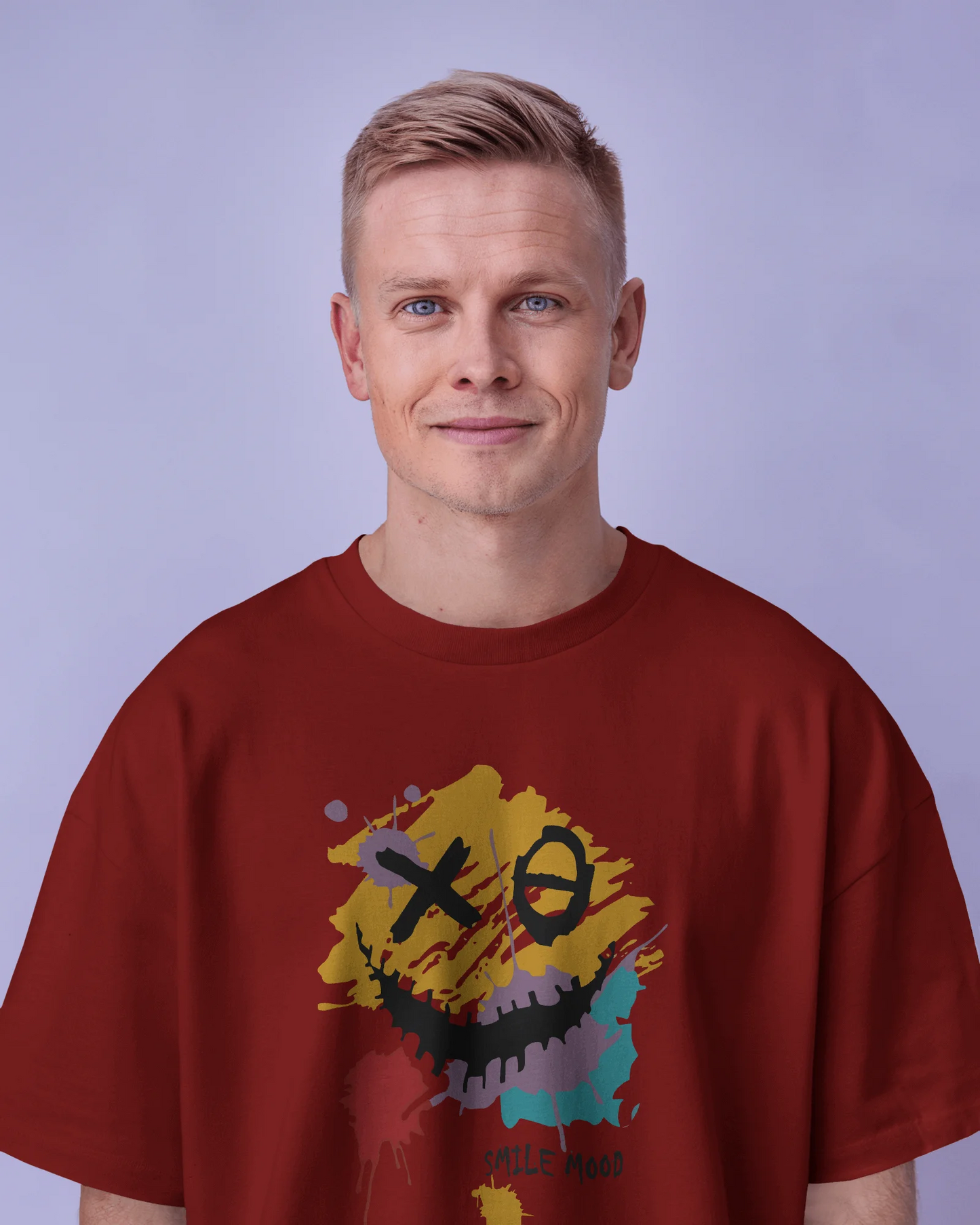 Smile Mood | Men Oversized T-Shirt