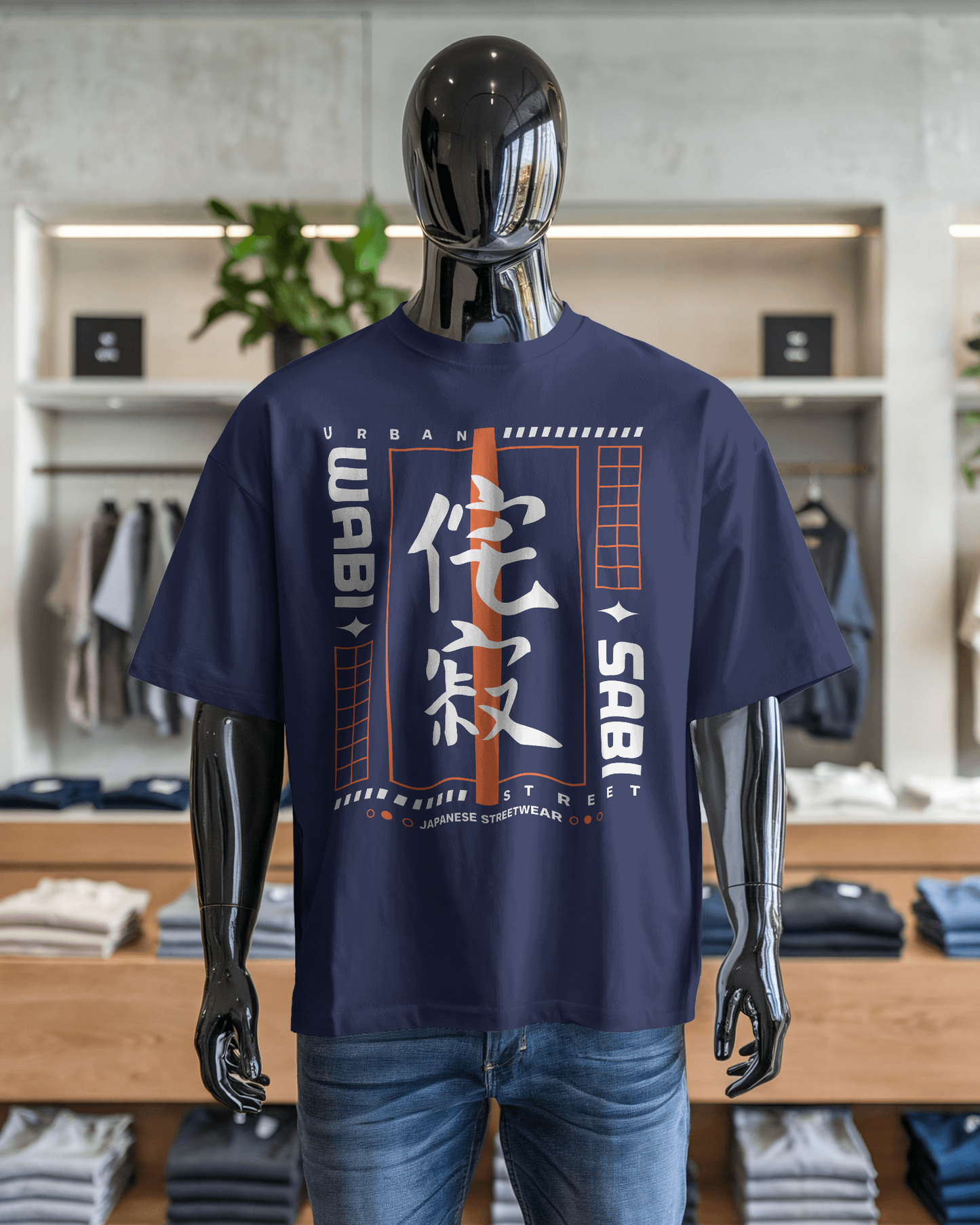 Japanese Streetwear Wabi Sabi | Men Oversized T-Shirt