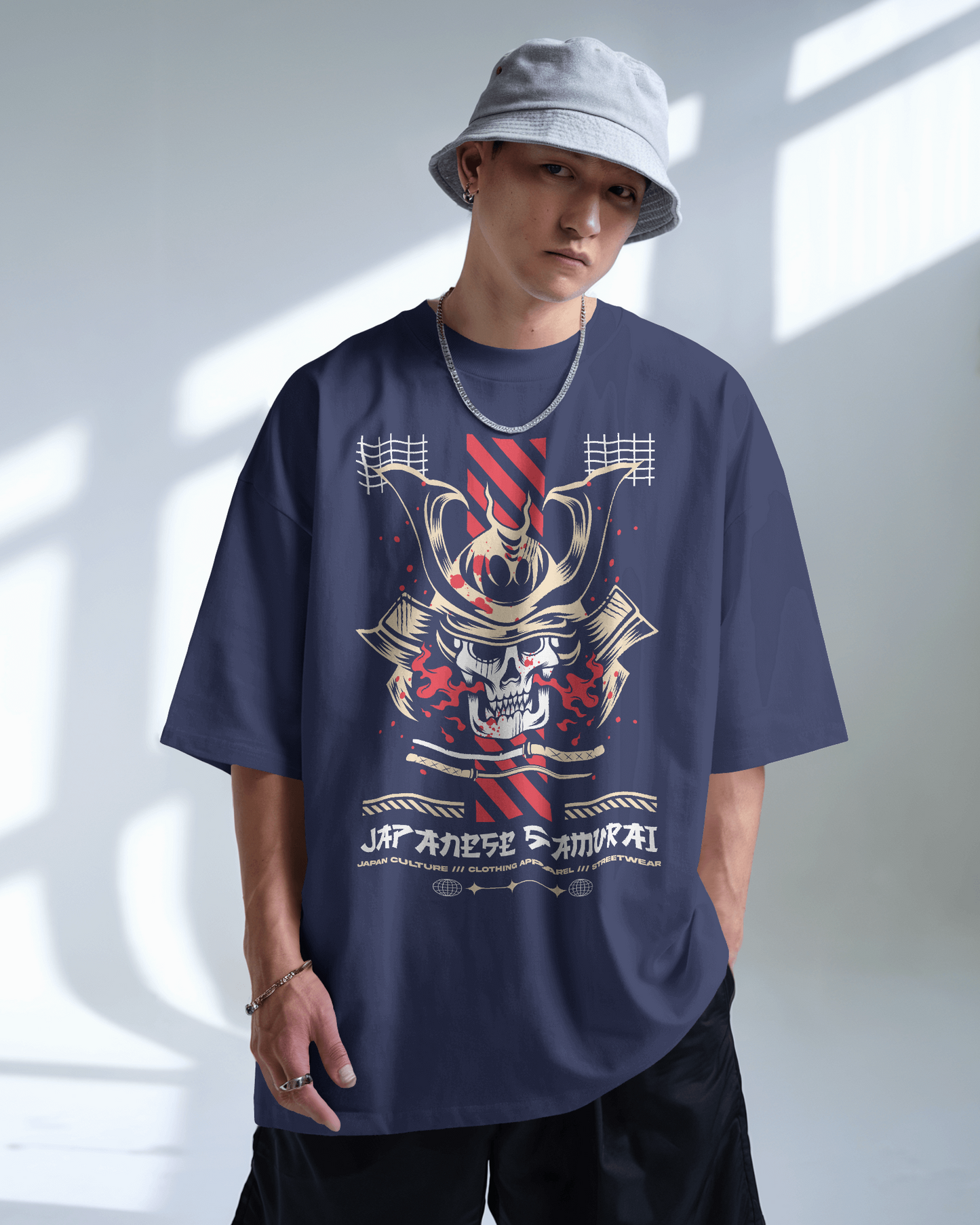Japanese Streetwear Samuri | Men Oversized T-Shirt