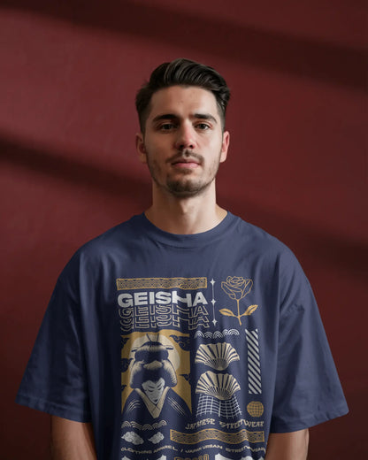 Japanese Streetwear Geisha | Men Oversized T-Shirt