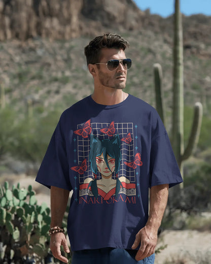 Japanese Streetwear Inariokami | Men Oversized T-Shirt