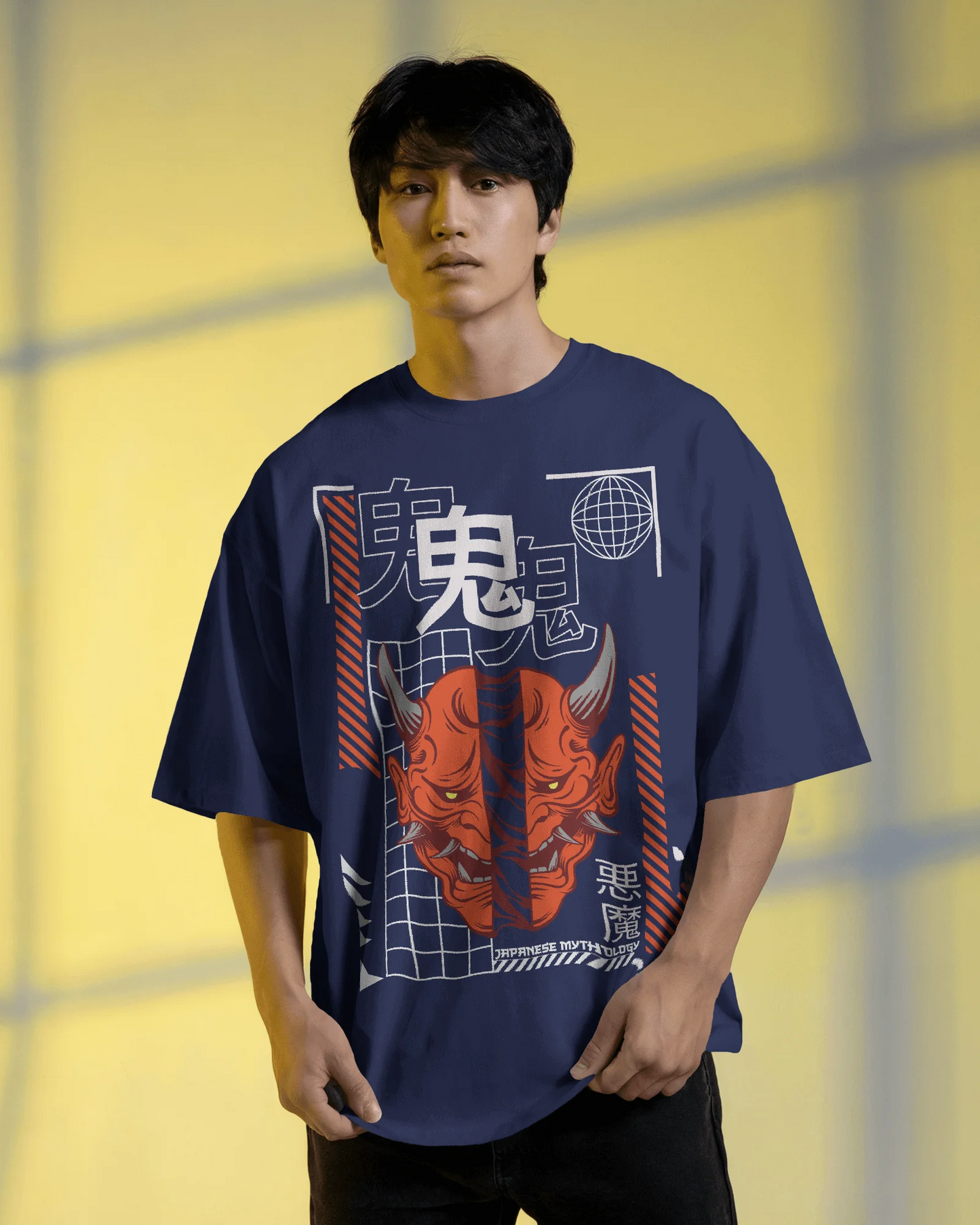 Japanese Streetwear Mythology | Men Oversized T-Shirt
