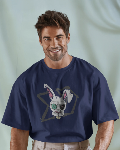 Rabbit vision | Men Oversized T-Shirt