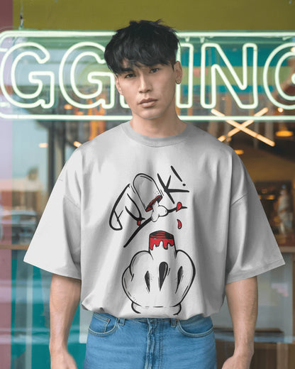 Middle finger | Men Oversized T-Shirt