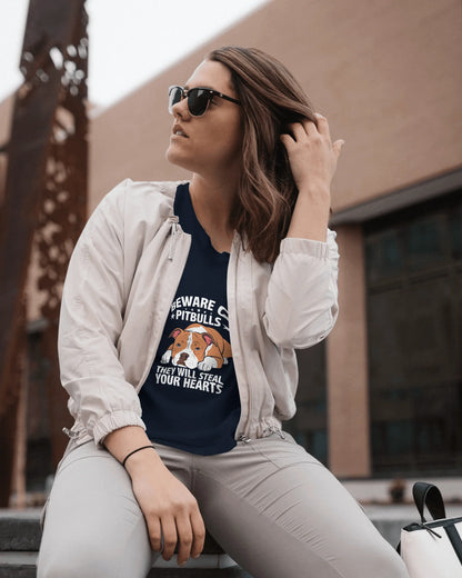 Beware Of Pitbulls They Will Steal Your Dog | Unisex T-Shirt | Pet Lover