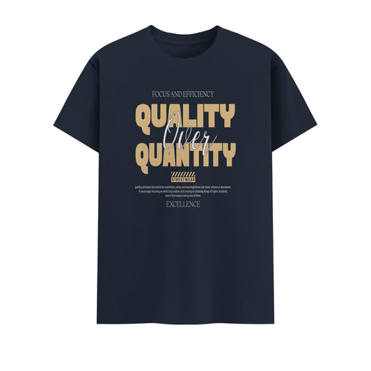 Quality Over Quantity | Men Round Neck T-Shirt