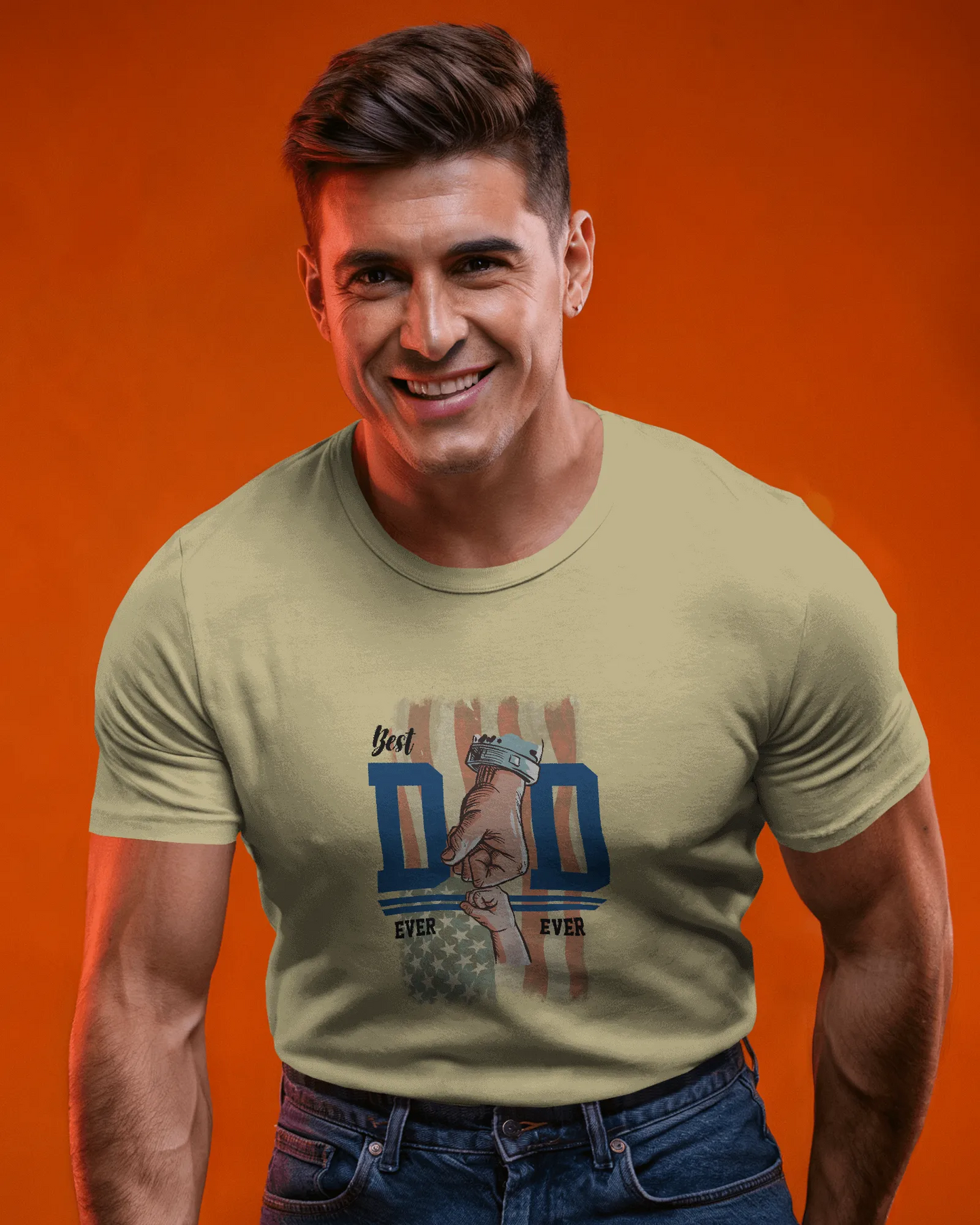 Best Dad Ever | Men Round Neck T-Shirt