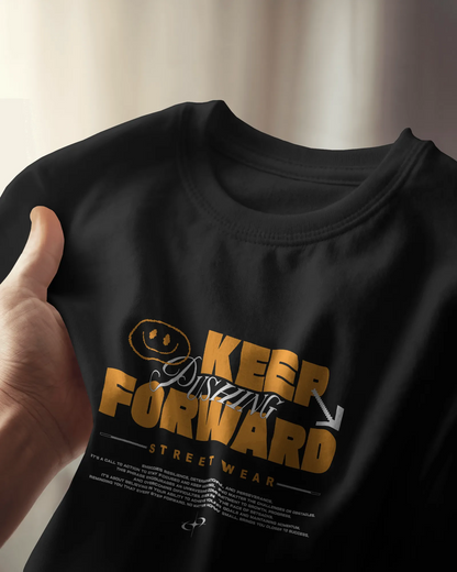 Keep Pushing Forward | Men Round Neck T-Shirt