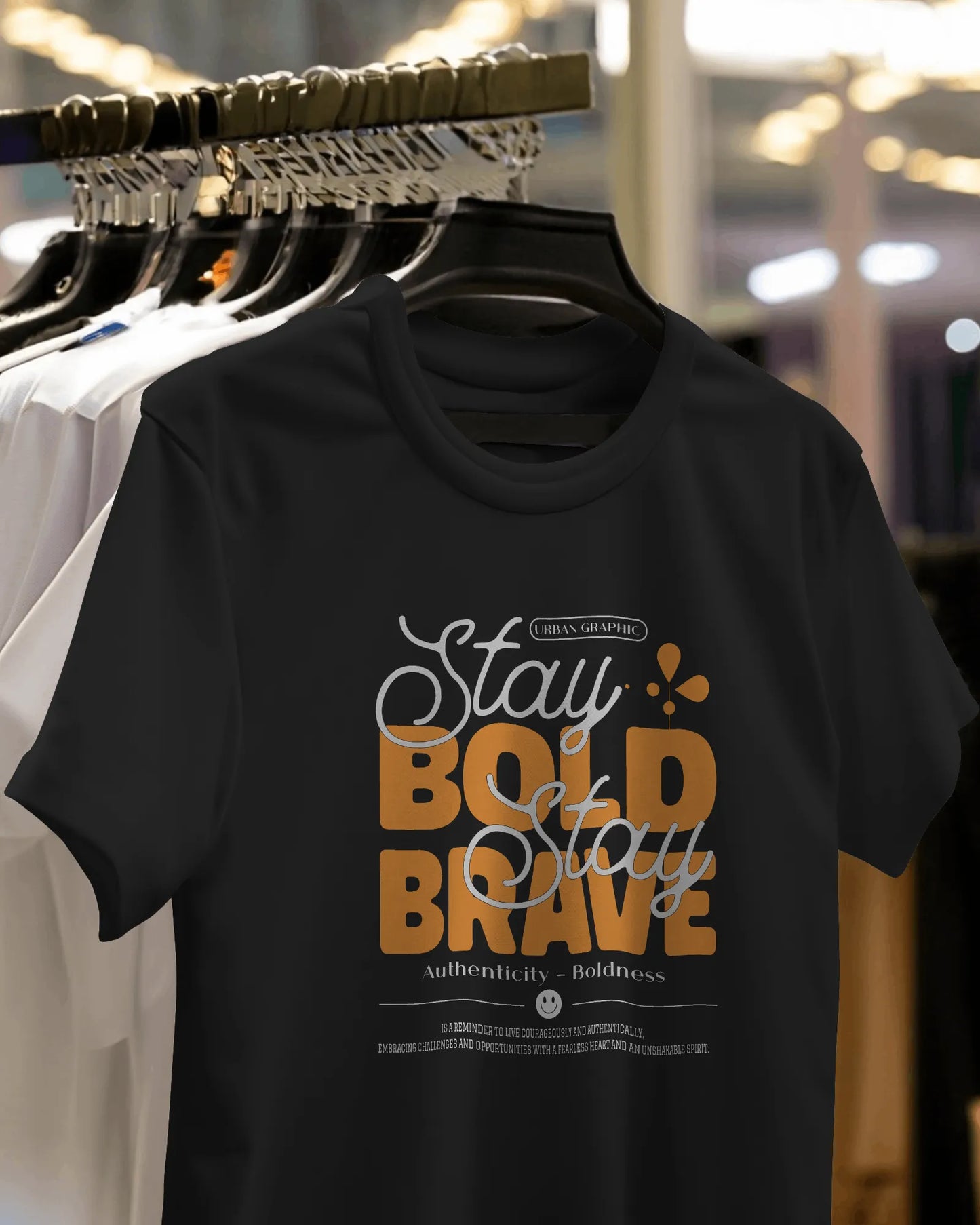 Stay Bold Stay Brave | Men Round Neck T-Shirt
