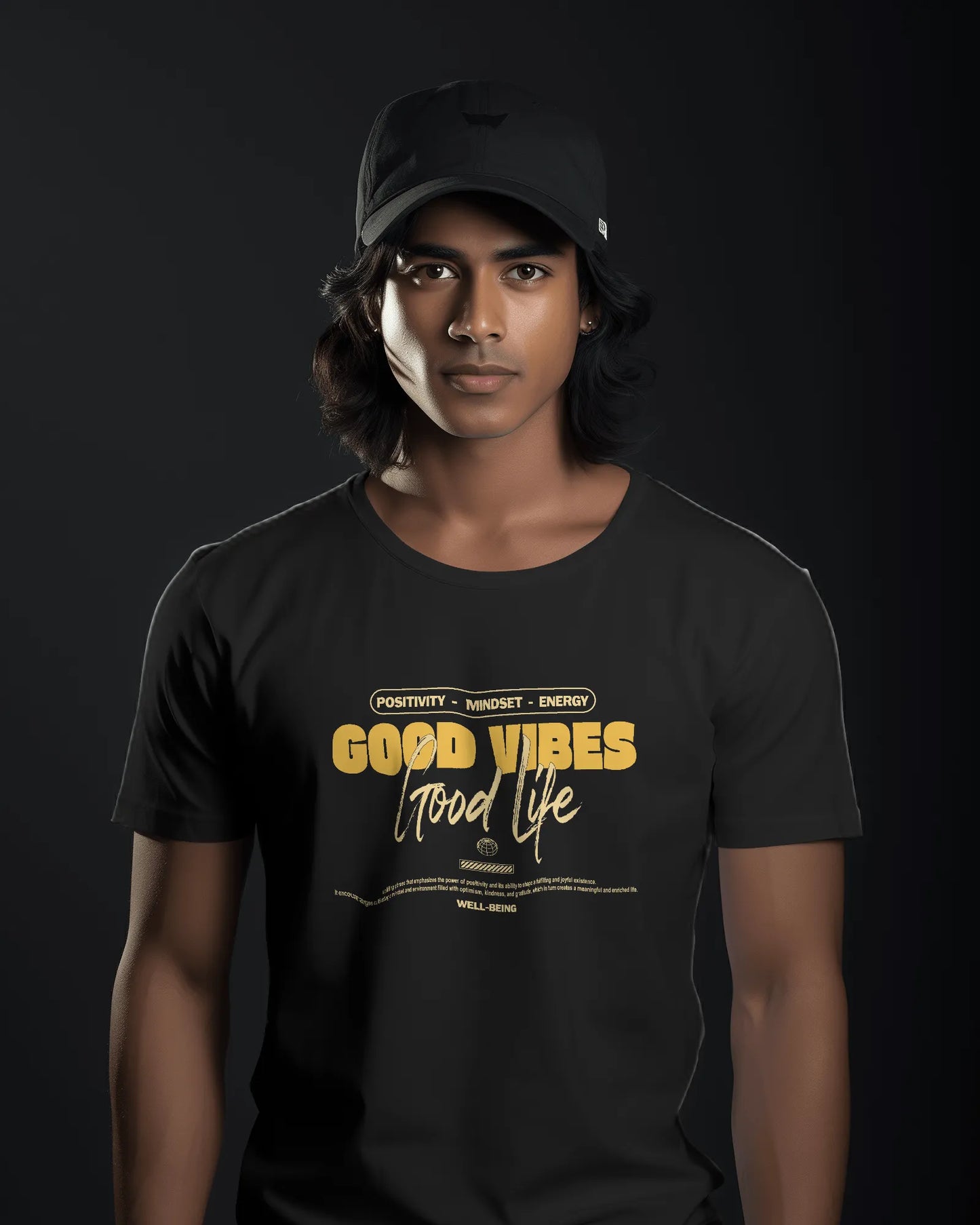 Good Vibes Good Life | Men Round Neck T-Shirt