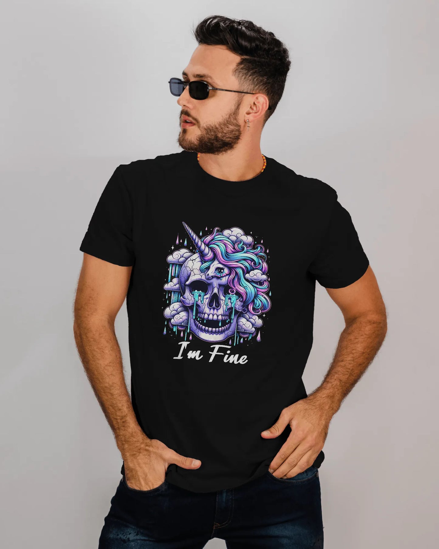 I Am Fine | Men Round Neck T-Shirt