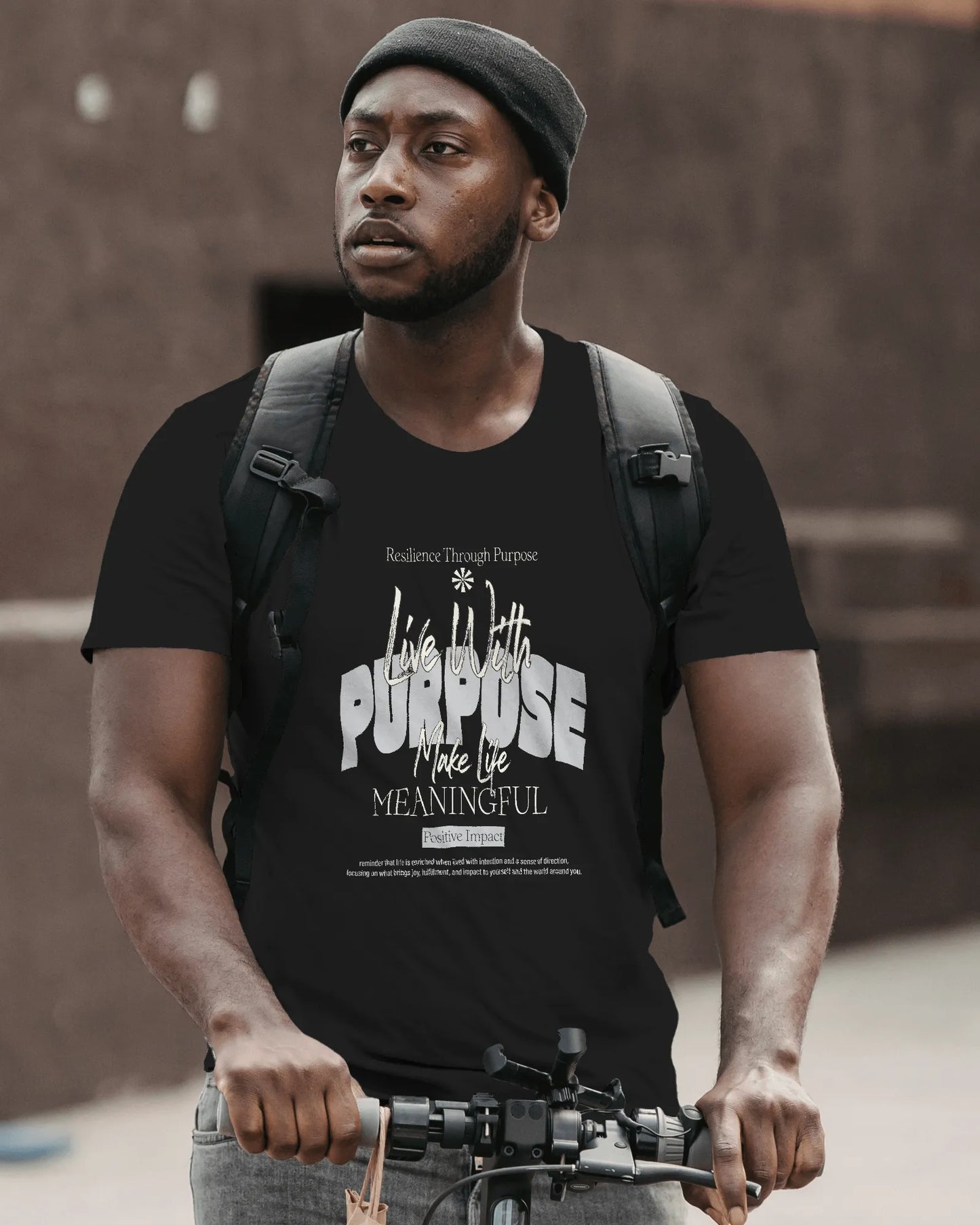 Live With Purpose | Men Round Neck T-Shirt