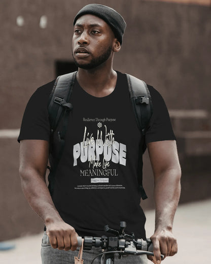 Live With Purpose | Men Round Neck T-Shirt