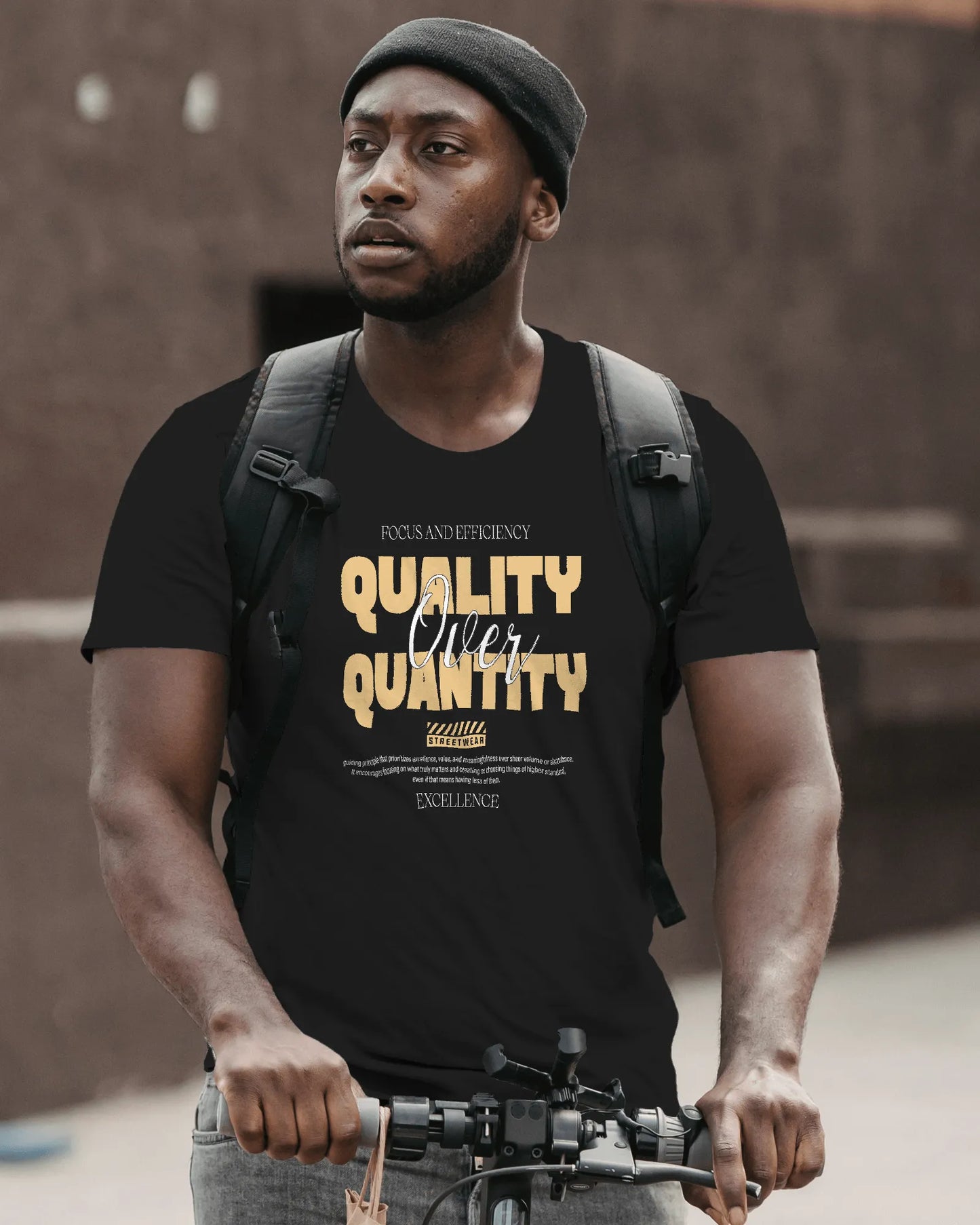 Quality Over Quantity | Men Round Neck T-Shirt