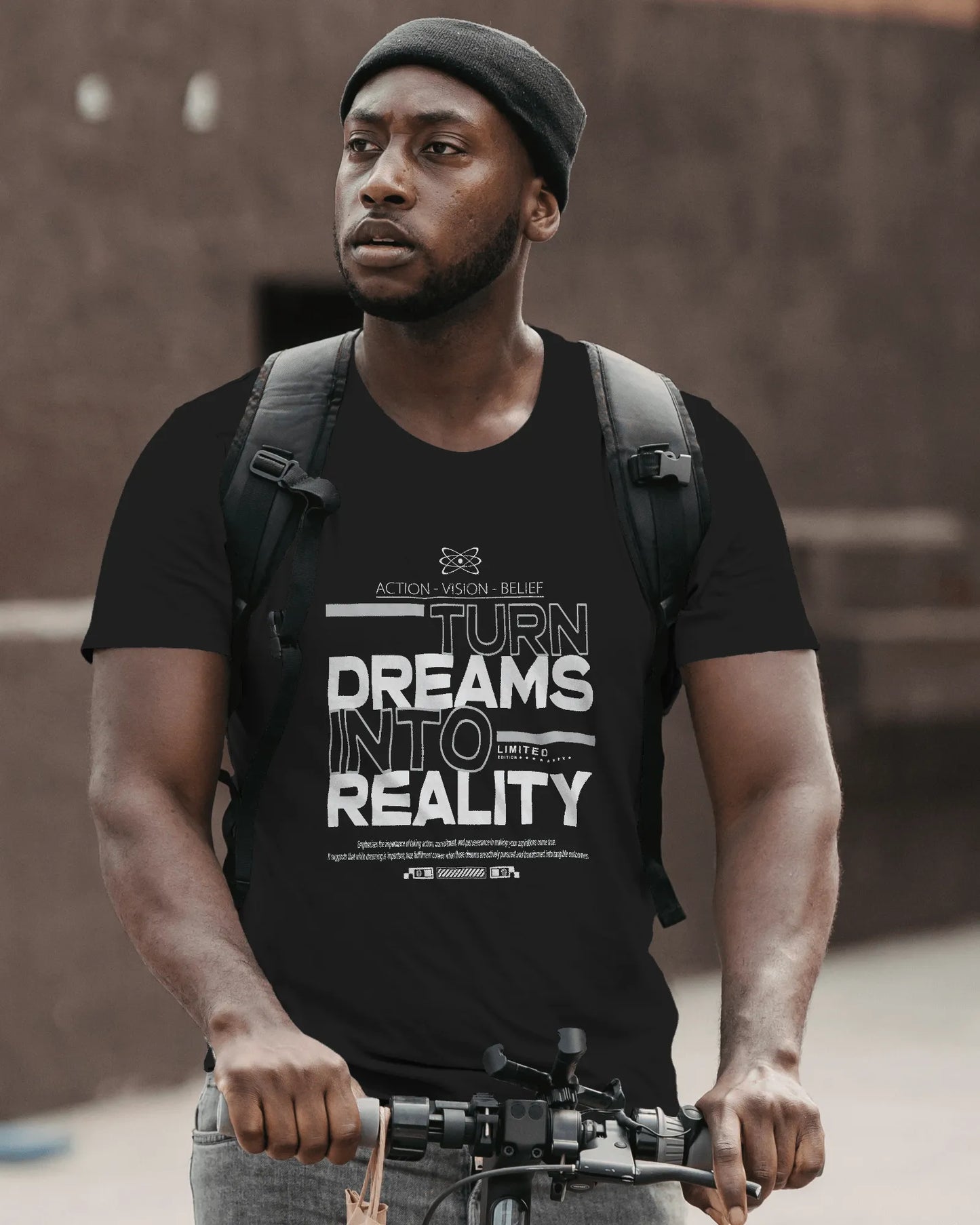 Turn Dreams Into Realty | Men Round Neck T-Shirt