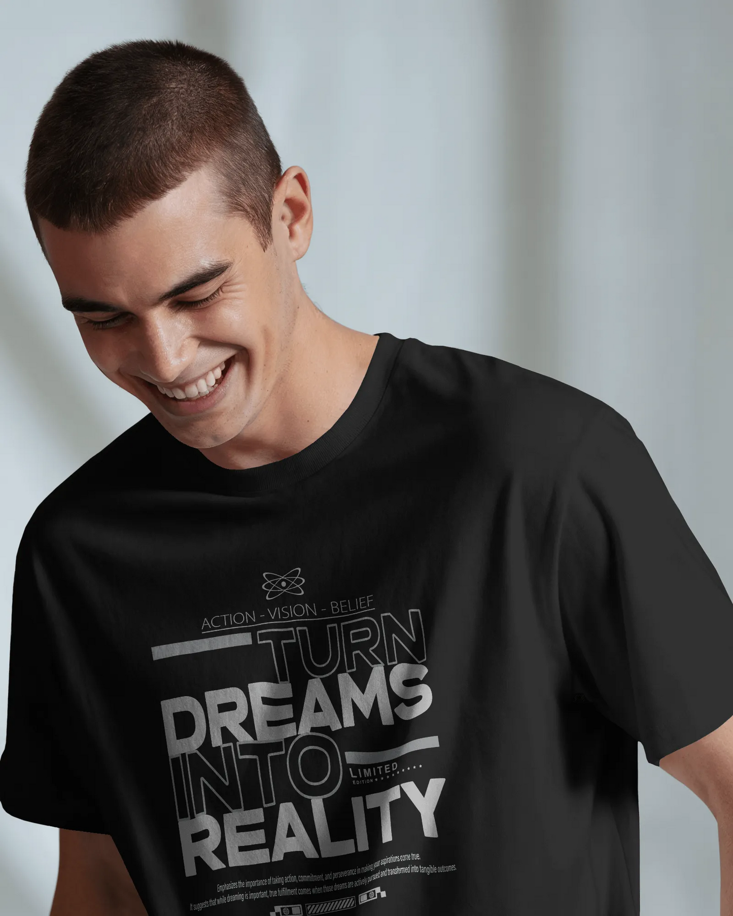 Turn Dreams Into Realty | Men Round Neck T-Shirt