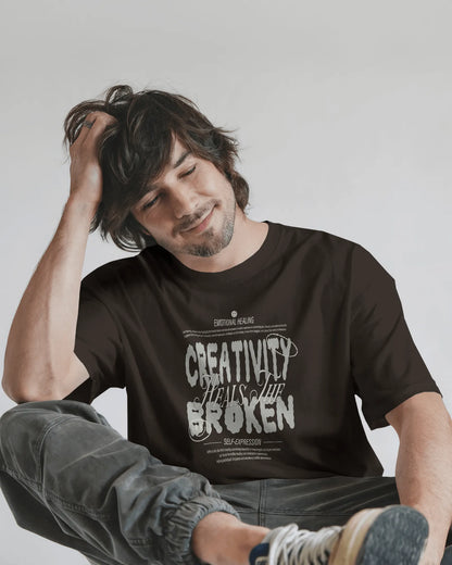 Creativity Heals the Broken | Men Round Neck T-Shirt