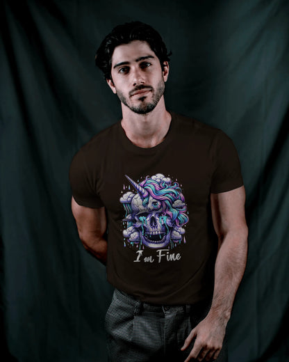 I Am Fine | Men Round Neck T-Shirt