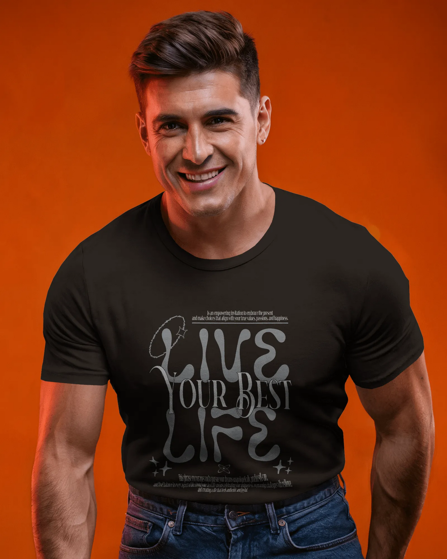 Live Your Best Life | Men Round Neck T-Shirt