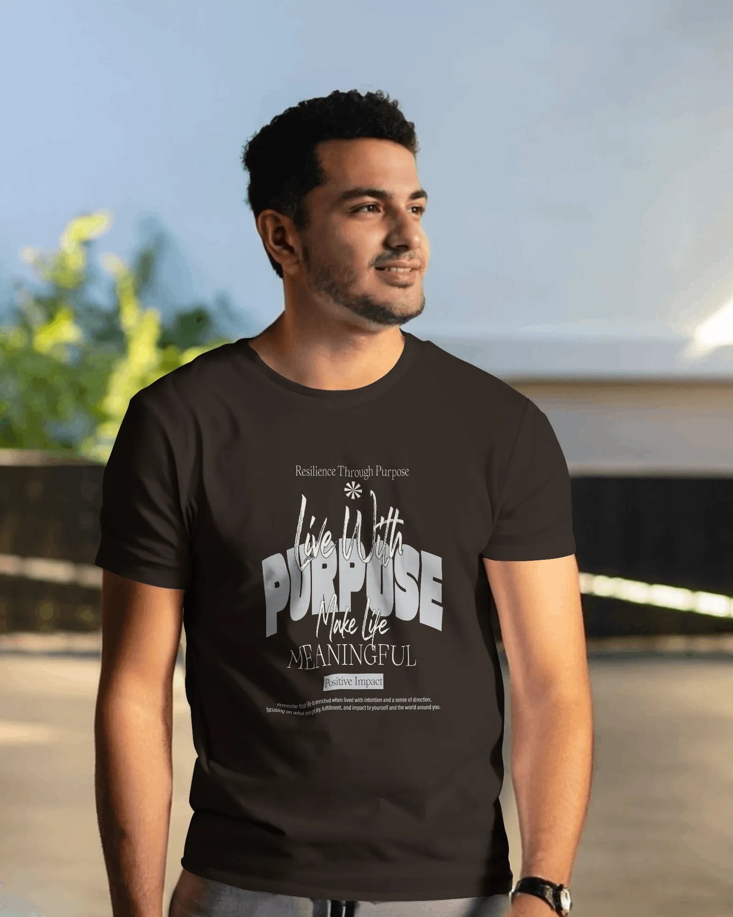 Live With Purpose | Men Round Neck T-Shirt