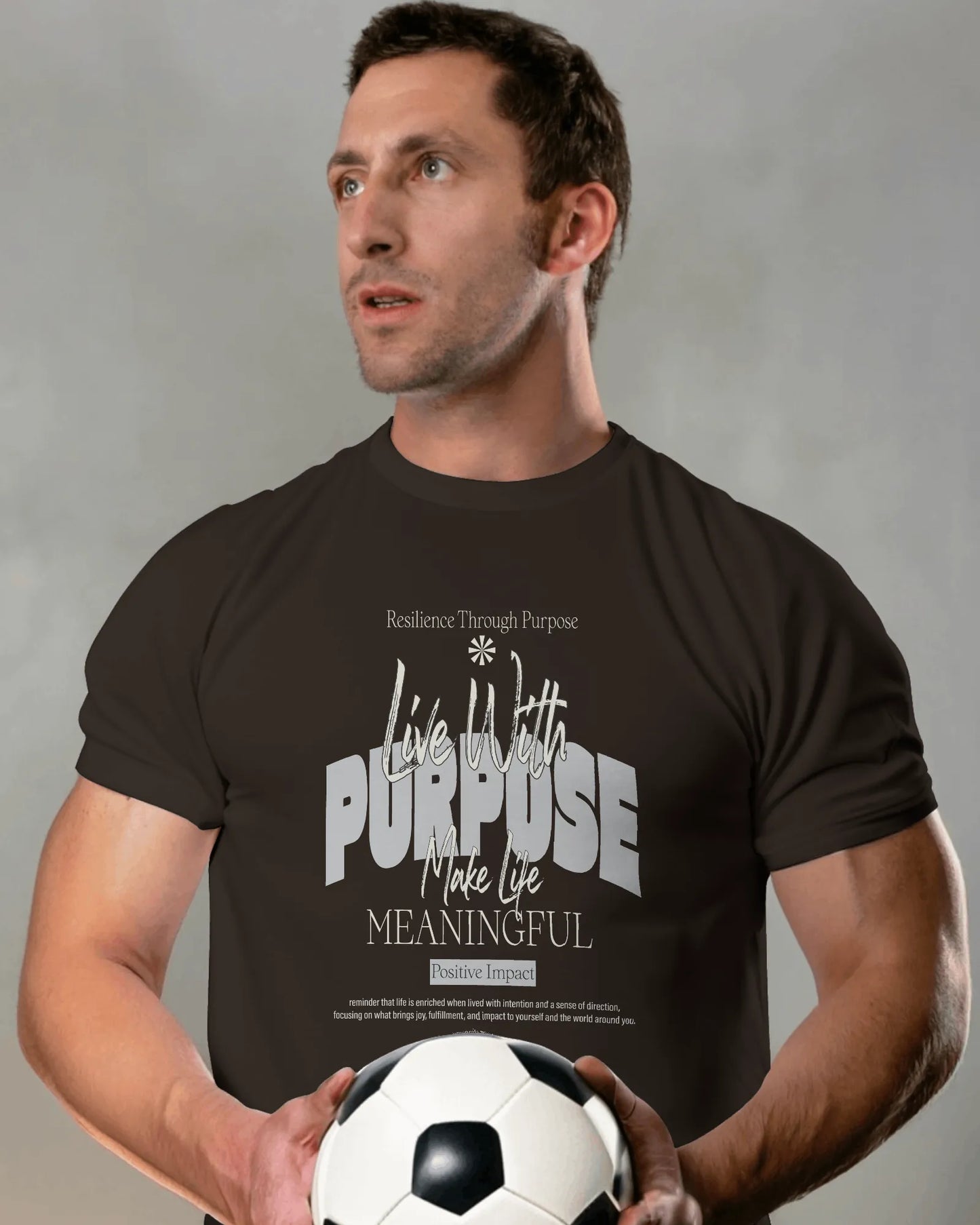 Live With Purpose | Men Round Neck T-Shirt