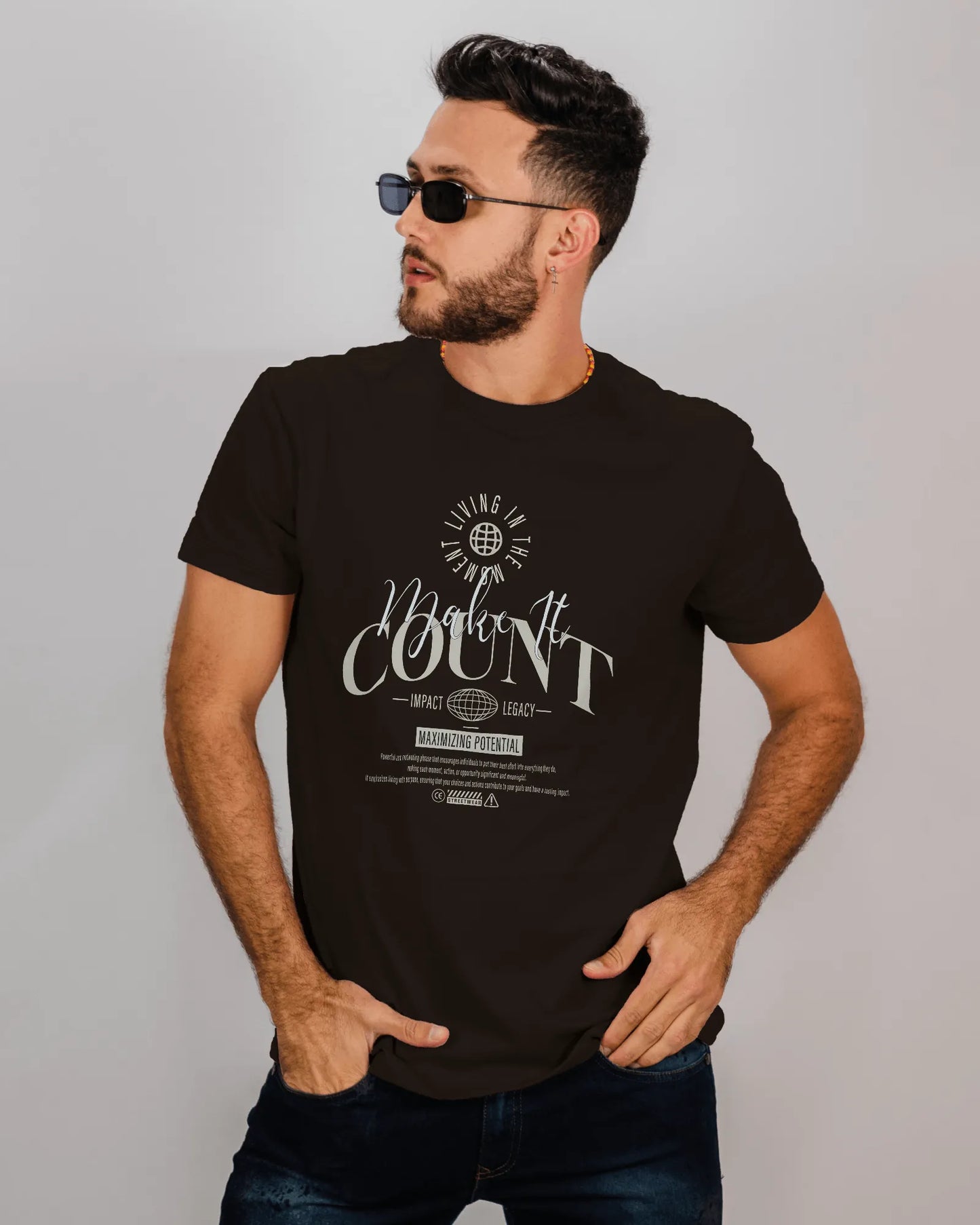 Make It Count | Men Round Neck T-Shirt
