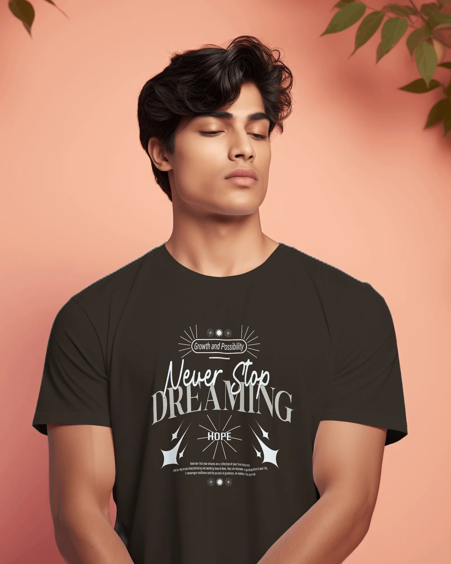 Never Stop Dreaming | Men Round Neck T-Shirt