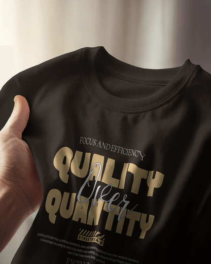 Quality Over Quantity | Men Round Neck T-Shirt
