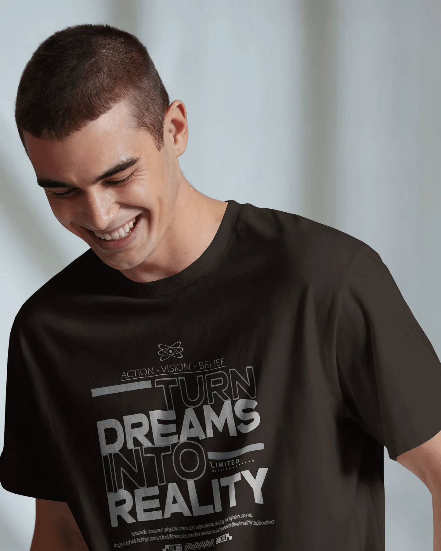 Turn Dreams Into Realty | Men Round Neck T-Shirt