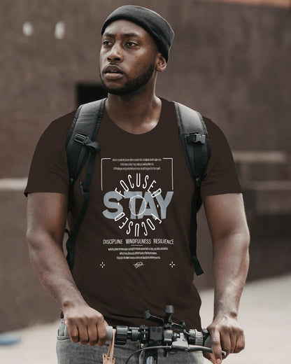 Stay Focused | Men Round Neck T-Shirt