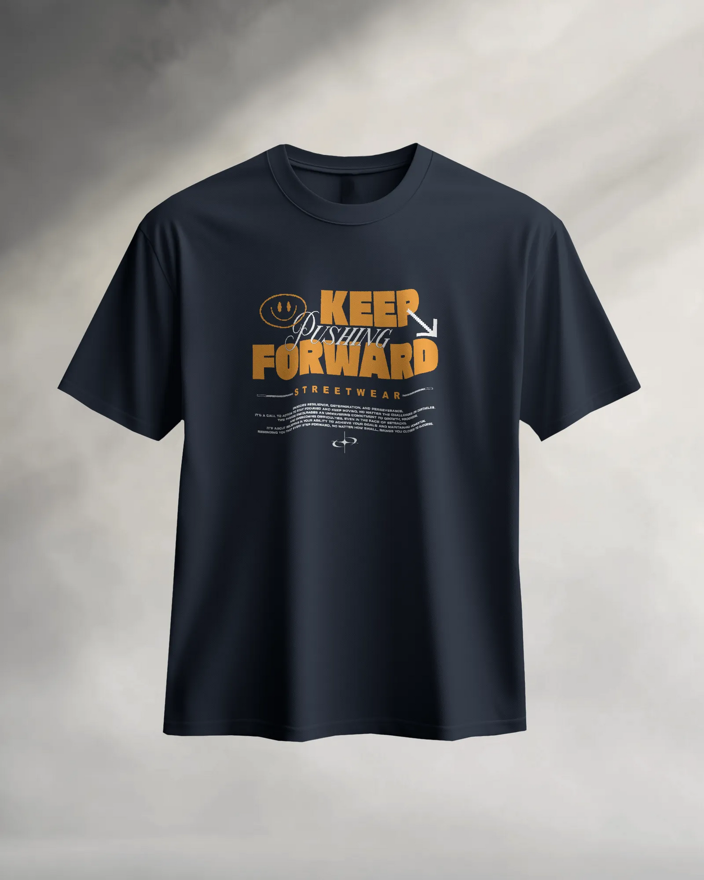 Keep Pushing Forward | Men Round Neck T-Shirt
