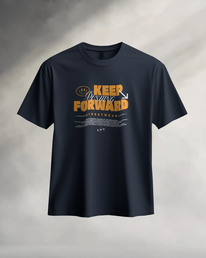 Keep Pushing Forward | Men Round Neck T-Shirt