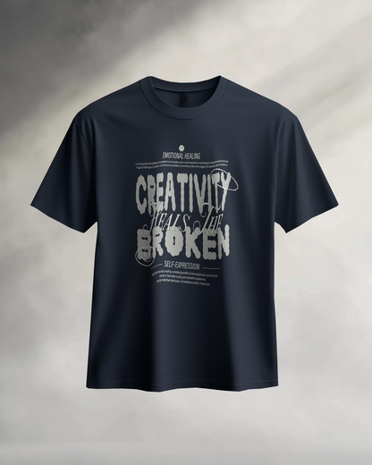 Creativity Heals the Broken | Men Round Neck T-Shirt