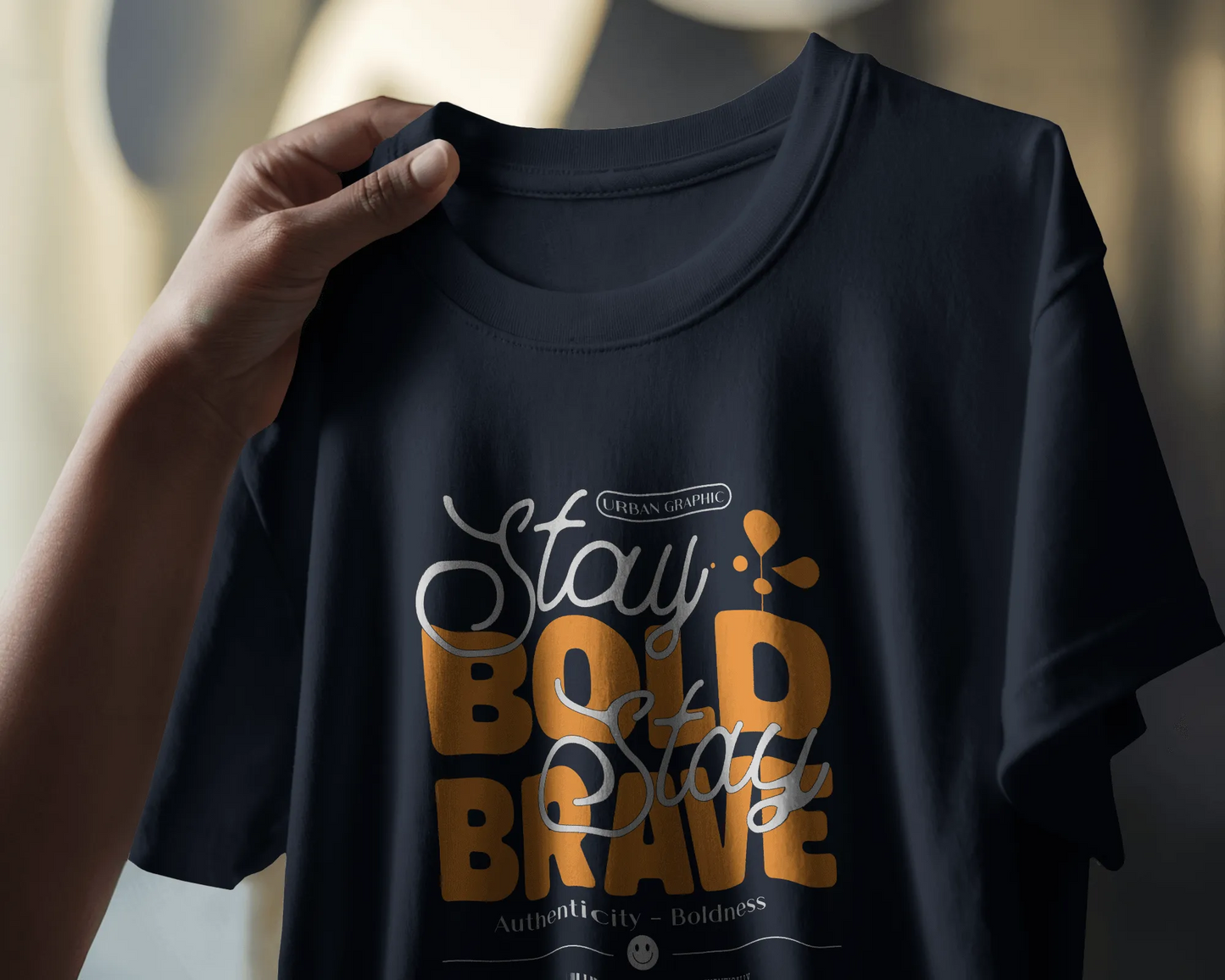 Stay Bold Stay Brave | Men Round Neck T-Shirt