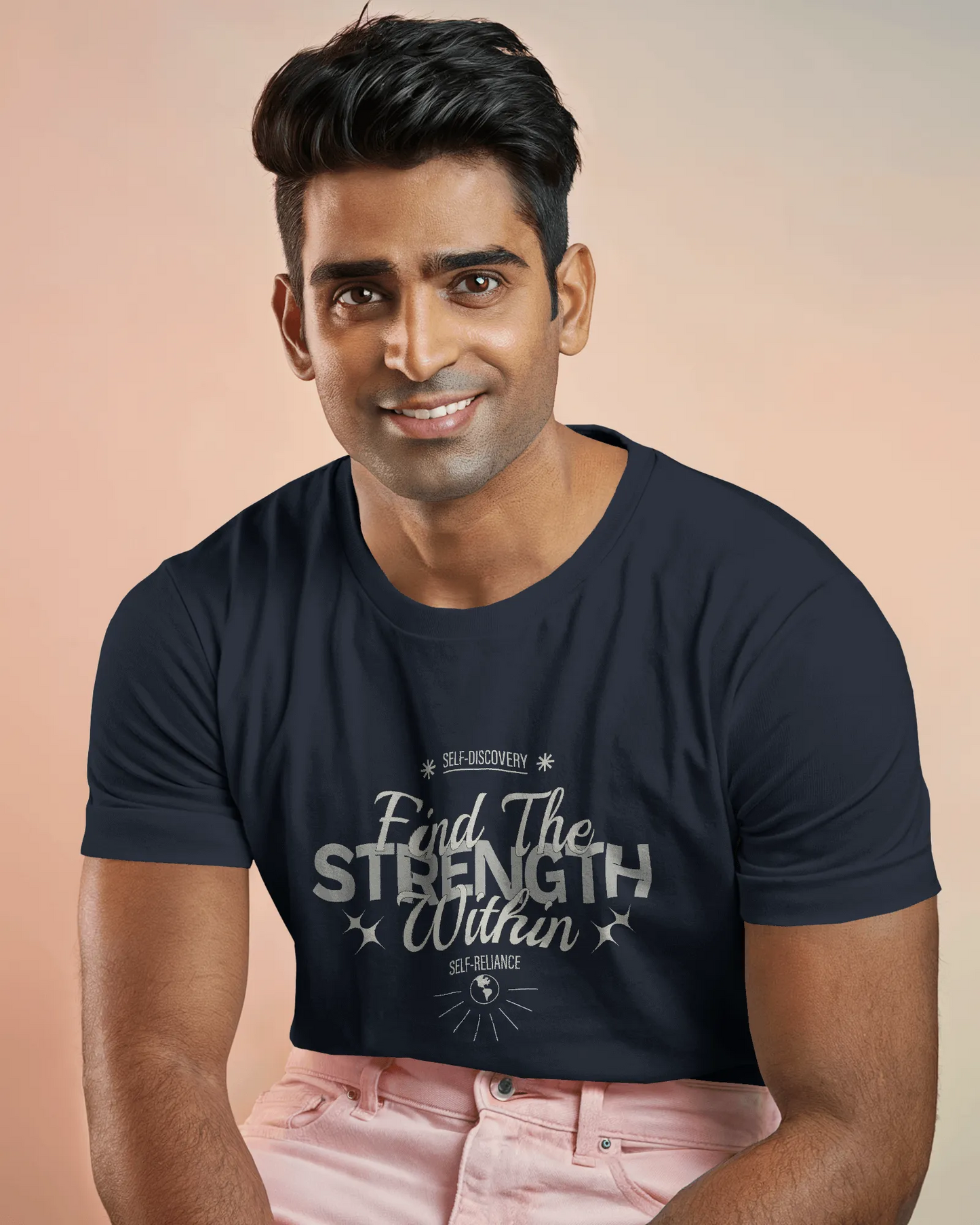 Find The Strength Within | Men Round Neck T-Shirt