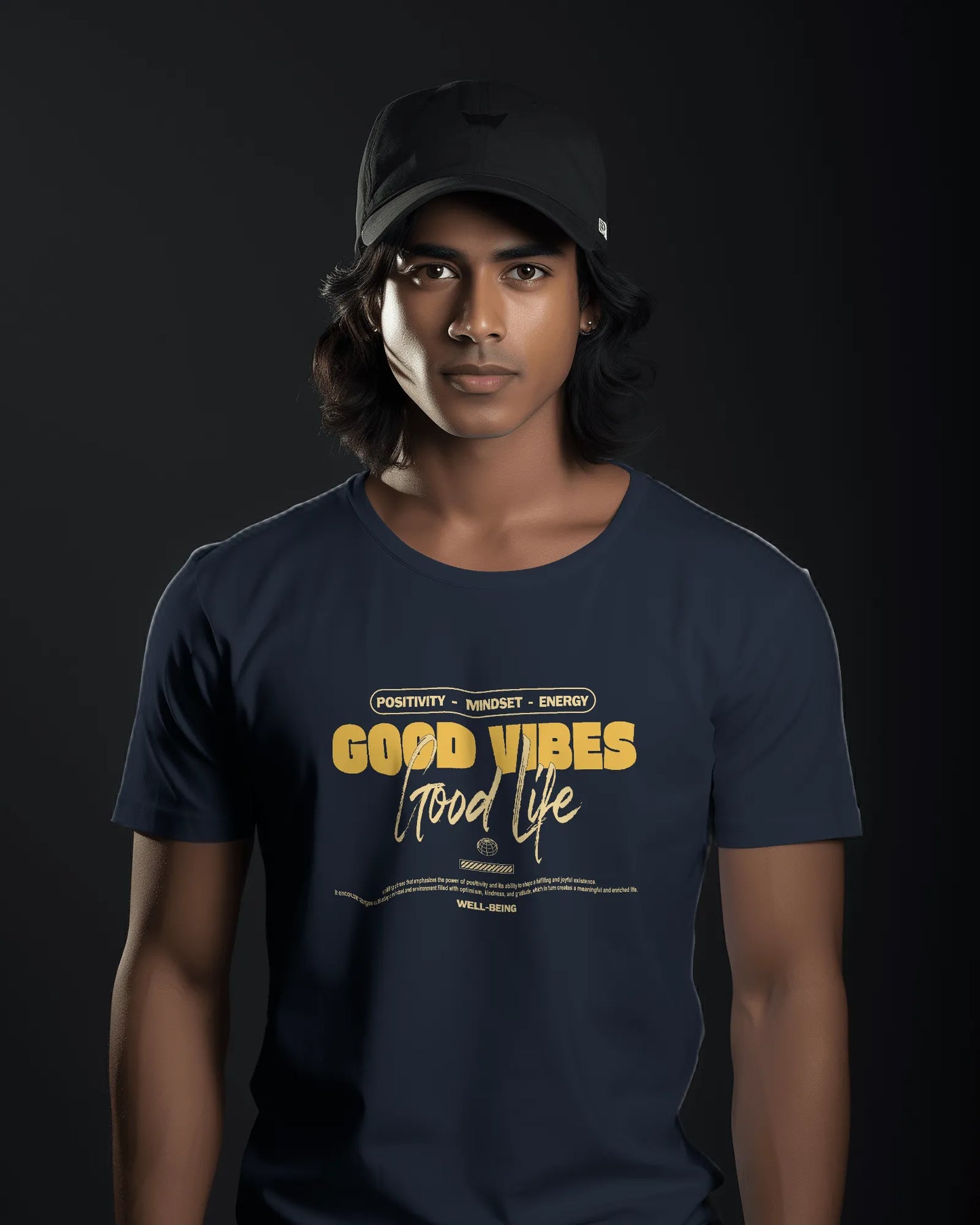 Good Vibes Good Life | Men Round Neck T-Shirt