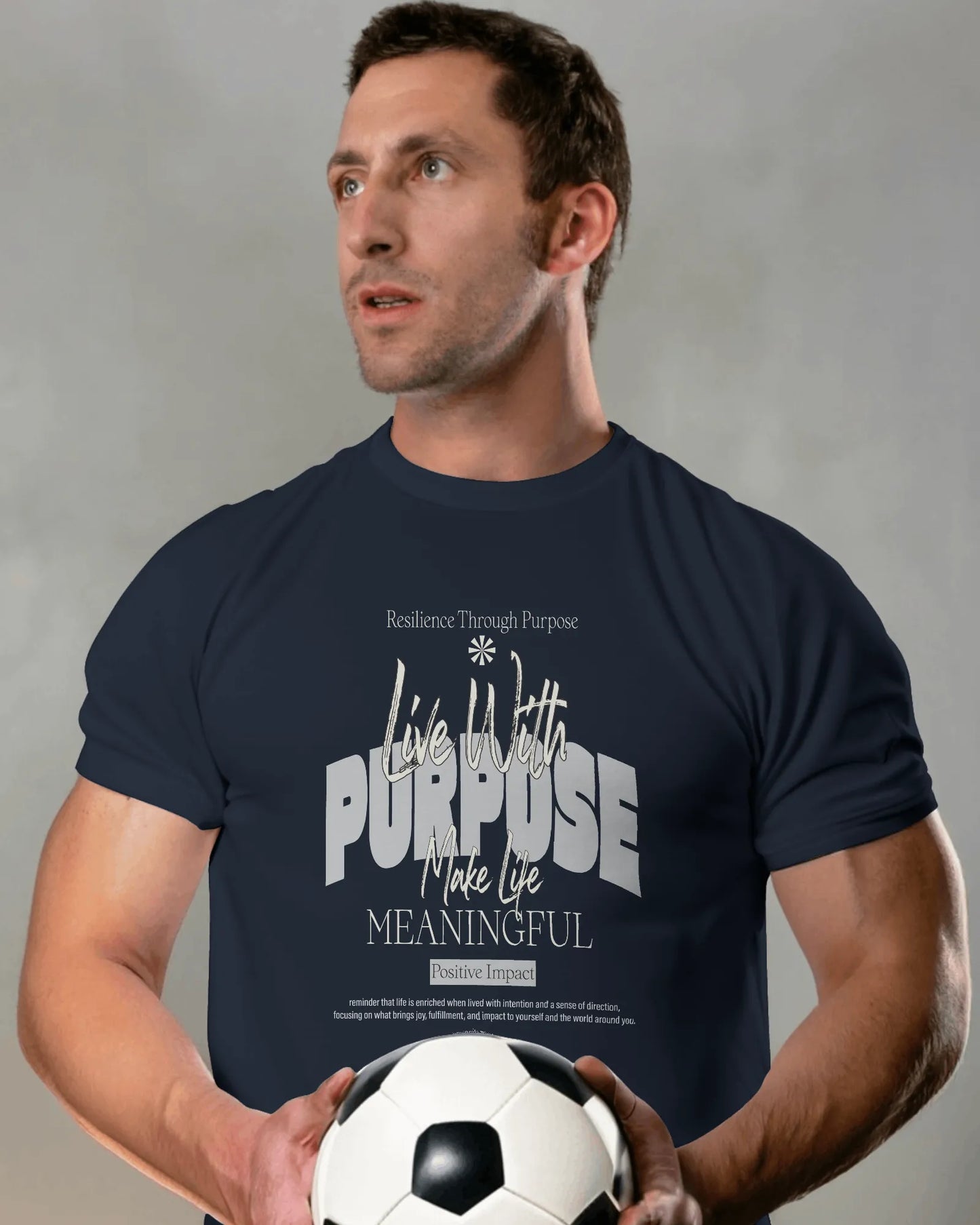Live With Purpose | Men Round Neck T-Shirt