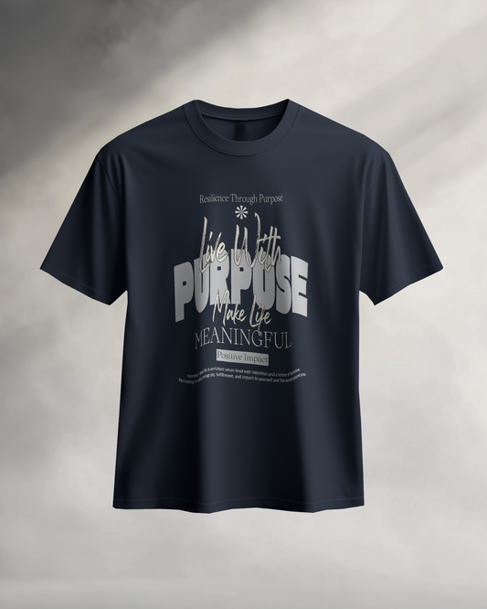 Live With Purpose | Men Round Neck T-Shirt