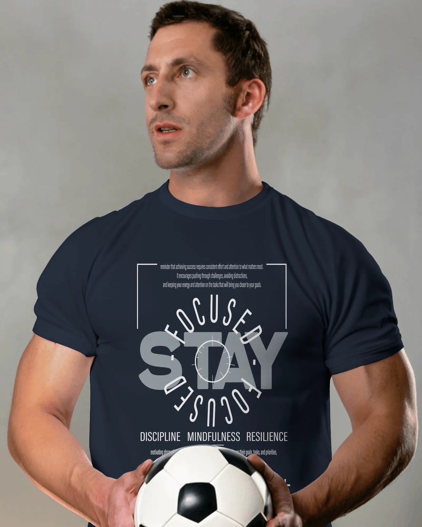 Stay Focused | Men Round Neck T-Shirt