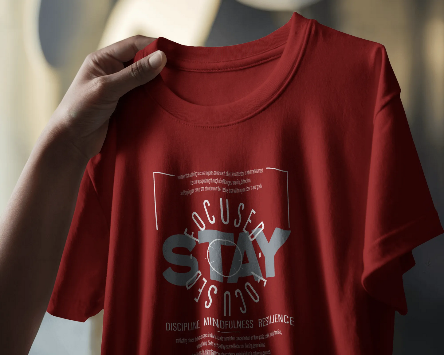 Stay Focused | Men Round Neck T-Shirt