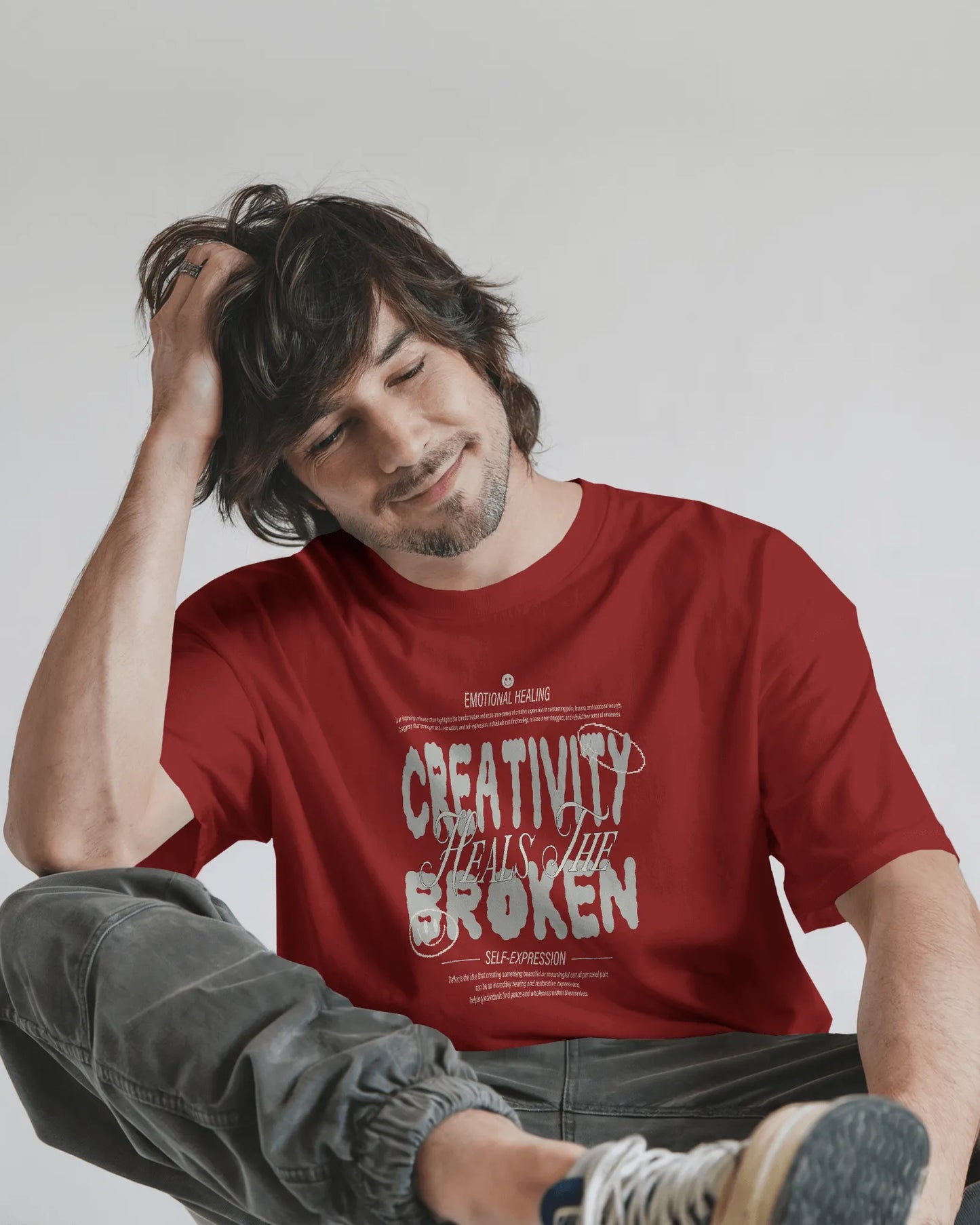 Creativity Heals the Broken | Men Round Neck T-Shirt