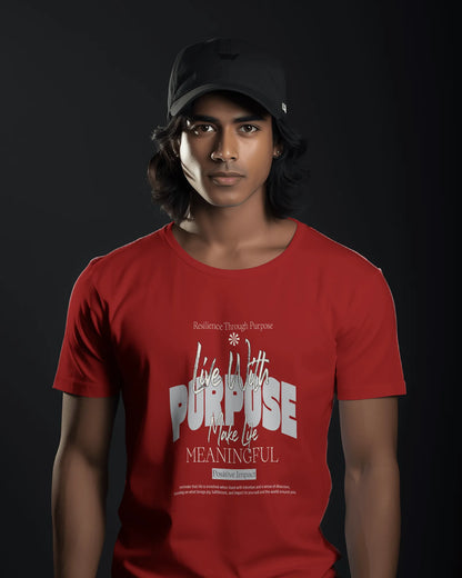Live With Purpose | Men Round Neck T-Shirt