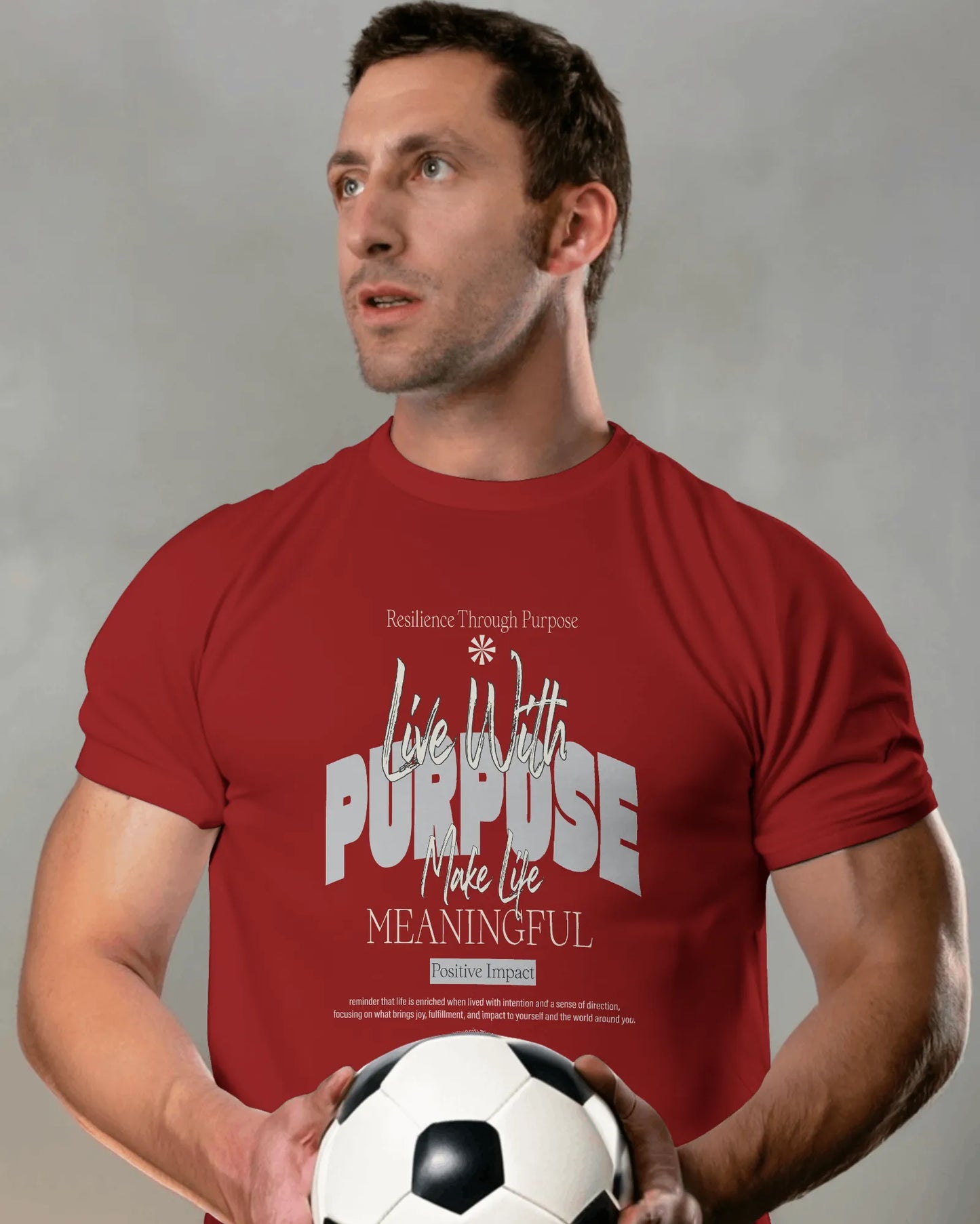 Live With Purpose | Men Round Neck T-Shirt