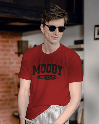Moody Me 24/7 | Men Round Neck T-Shirt