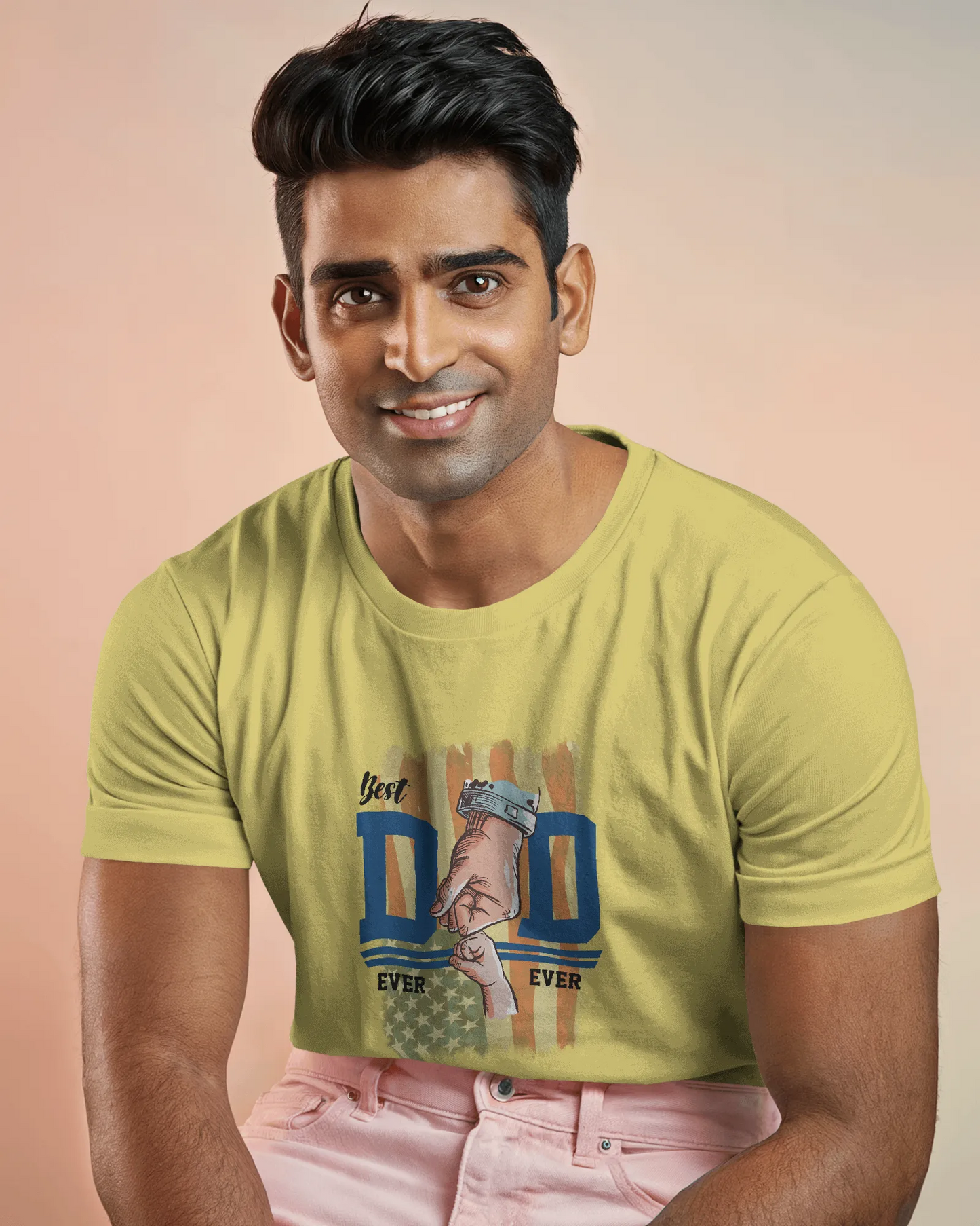 Best Dad Ever | Men Round Neck T-Shirt