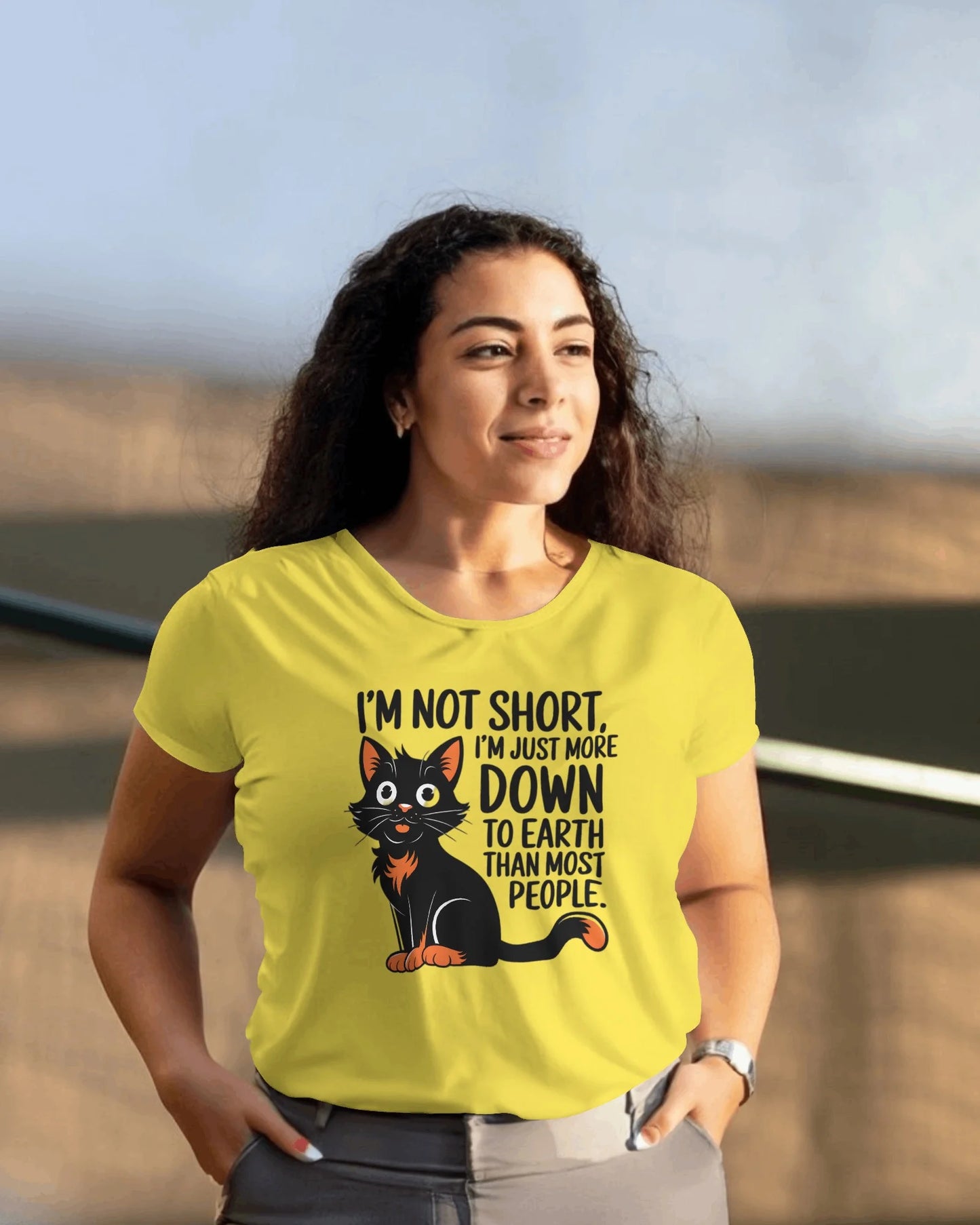 I'm Not Short i'm Just More Down To Earth Than Most People | Women T-Shirt | Pet Lover